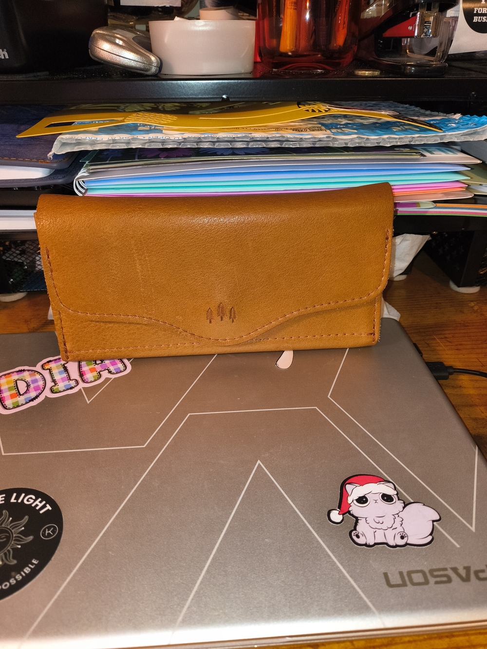 Portland Leather Tan(Gingerbread) Leather Wallet Clutch